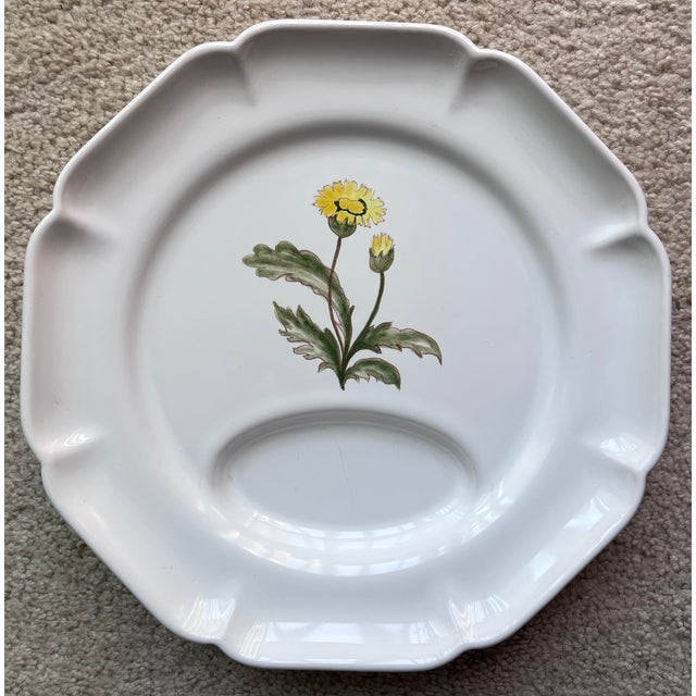 Motton Gien Hand-Painted French Faience Asparagus Plates-Set 6 For Sale - Image 9 of 14