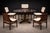 A sculptural and refined set of five dining chairs by Jorge Zalszupin, crafted in Brazilian jacaranda (rosewood) during...