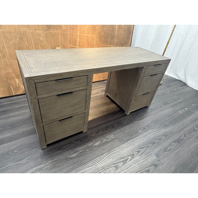 Rh Laguna Storage Desk – Grey Driftwood For Sale In Columbus - Image 6 of 18