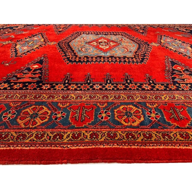 1970s Fine Hand Knotted Persian Vintage Viess Rug For Sale In Washington DC - Image 6 of 13