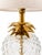 Hollywood Regency Vintage Hollywood Regency Pineapple Glass & Gilt Metal Table Lamp For Sale - Image 3 of 7