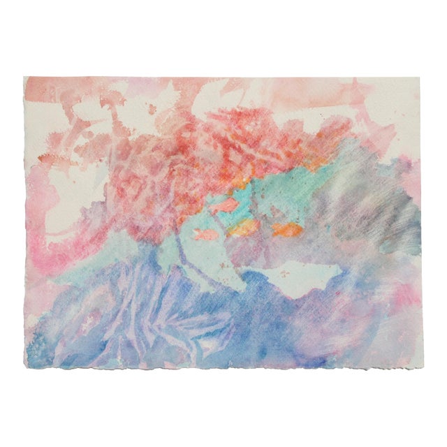 Soft Abstract Watercolor Painting For Sale