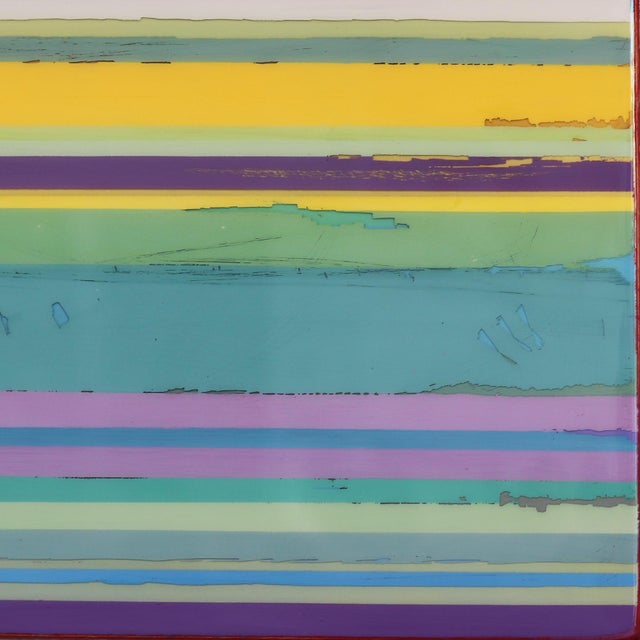 2020s Bella Vista 3 - Modern Acrylic Colorful Striped Resin Original Artwork by Ricky Hunt For Sale - Image 5 of 9