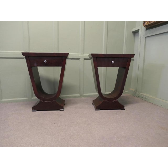 Contemporary Vintage Art Deco Bedside Tables, 1970, Set of 2 For Sale - Image 3 of 8