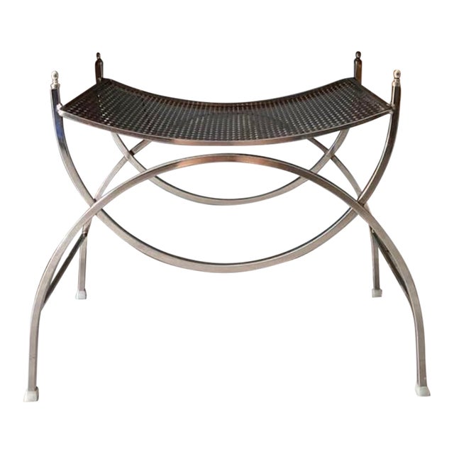 1960’s Hollywood Regency Style Vanity Bench or Stool For Sale