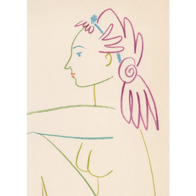 1950s Pablo Picasso, Bearded Old Man and Seated Nude (or Vieil homme barbu et nu assise), Lithograph, 1954 For Sale - Image 5 of 8