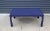Contemporary Carl Springer Style Blue Raffia Coffee Table For Sale - Image 3 of 8