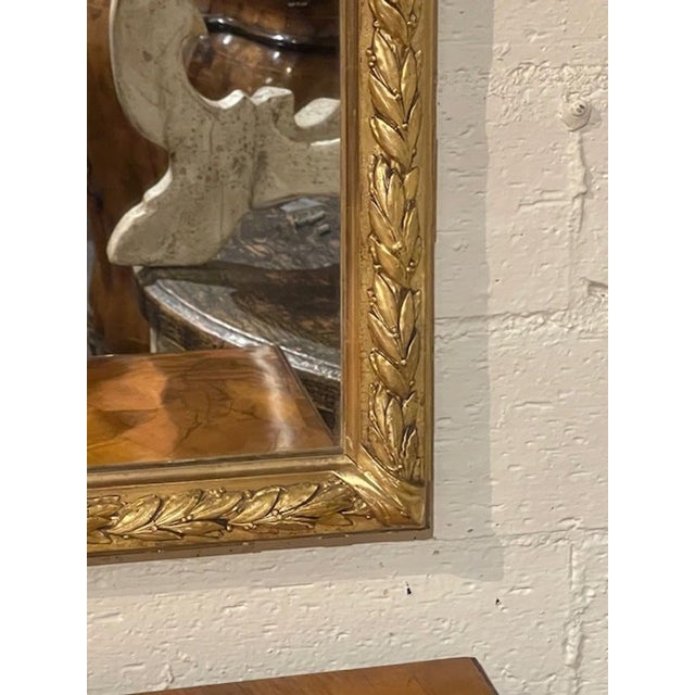 19th C French Louis XVI Giltwood Ribbon Mirror For Sale In Dallas - Image 6 of 10