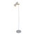 1970s Mid-Century Modern White Metal Floor Lamp With Adjustable Shade For Sale