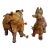 Mid-Century Indian Folk Art Elephant & Camel Pair | Handmade Shisha Embroidery | Rajasthan Textile Sculptures For Sale