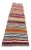 Turkish Vintage Handmade Striped Embroidered Kilim Runner For Sale