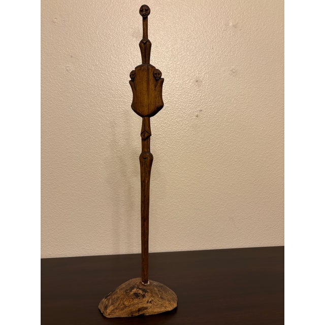 Wood African Chieftain Ritual Stick From the Congo Region of Middle Africa. For Sale - Image 7 of 7