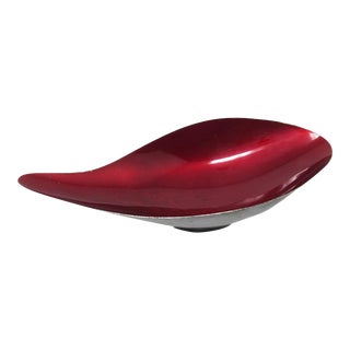 Vintage Reed & Barton Silver Plate Fruit Bowl - Ruby Red No. 65 - 1950s For Sale
