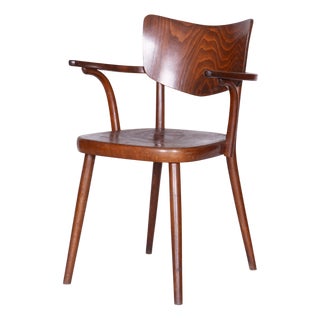 Vintage Art Deco Beech Chair from Ton, 1940s For Sale