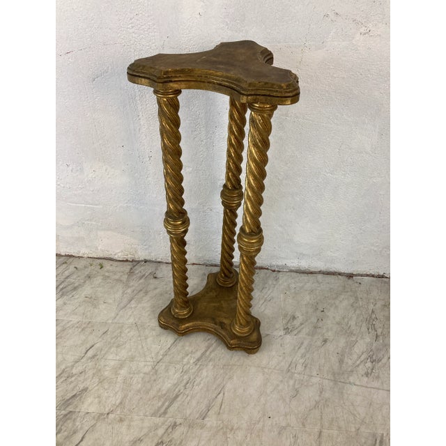 Vintage Italian Venetian Gold Pedestal For Sale - Image 10 of 10