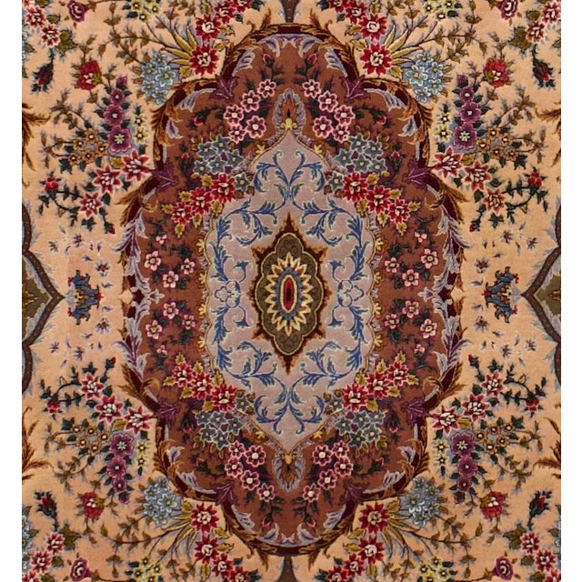 Persian Extremely Fine Persian Tabriz Signed by Master Weaver Rug 6'5" X 10’7" For Sale - Image 3 of 7