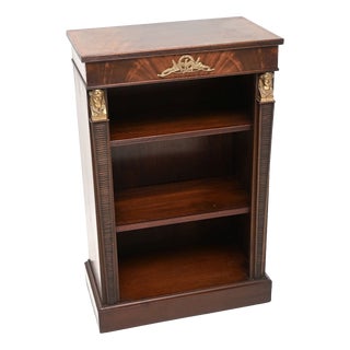 Antique Neoclassical Empire Style Open Bookcase, 1930 For Sale