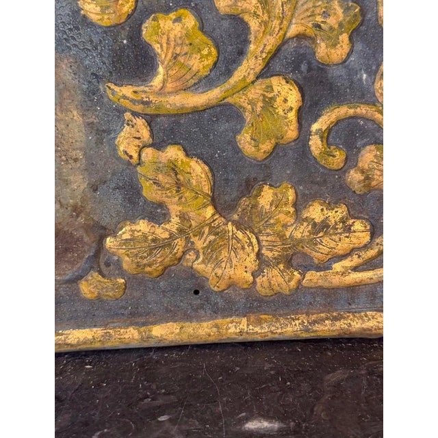 19th Century Gilt Iron Architectural Frieze Panel With Floral Scrollwork For Sale - Image 9 of 10