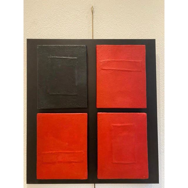 Four oils on canvas glued on an aluminium plate tinted by acrylique Born in 1944 in the canton of Fribourg, Gilbert Pauli...