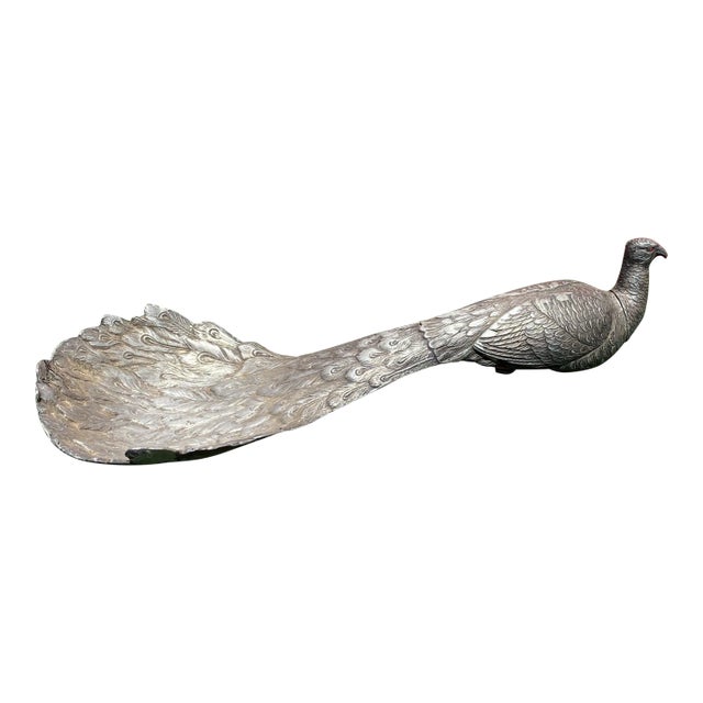 1970s Metal Peacock Bottle For Sale