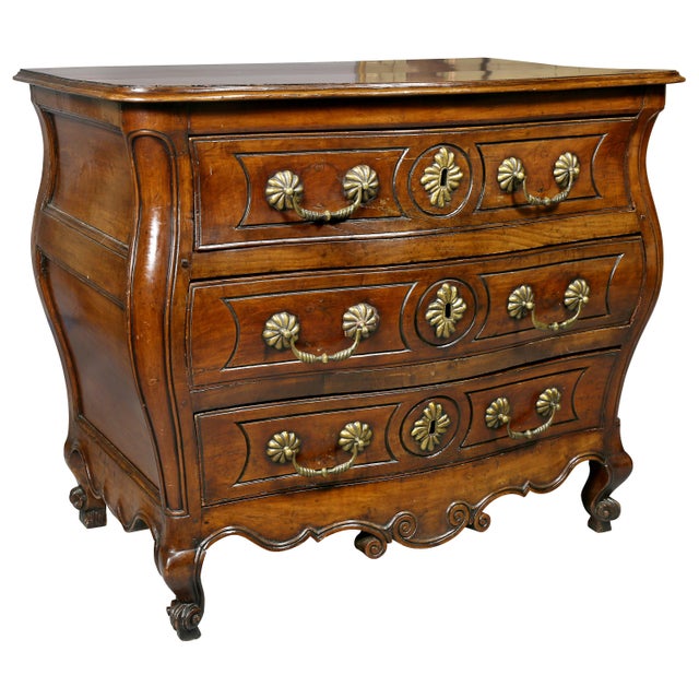 Louis XV Provincial Fruitwood Bombe Commode For Sale - Image 13 of 13