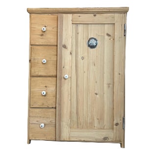 Biedermeier Bread Cabinet in Spruce For Sale