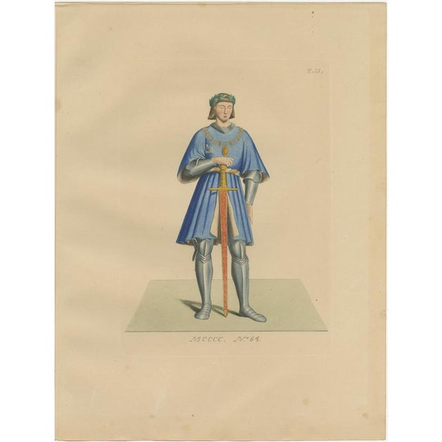 Mid 19th Century Paul Mercuri, Medieval Costume Prints, 1845, Engravings, Set of 10 For Sale - Image 5 of 14