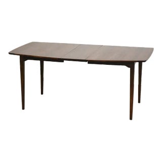 1960s Refinished Walnut Mid Century Dining Table For Sale