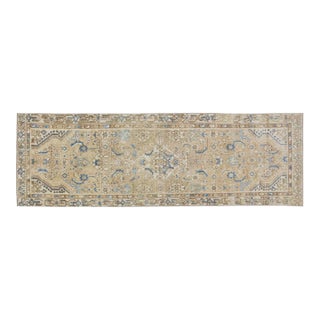 Vintage Turkish Anatolian Hand Knotted Wool Rug, 3'x9'7'' For Sale