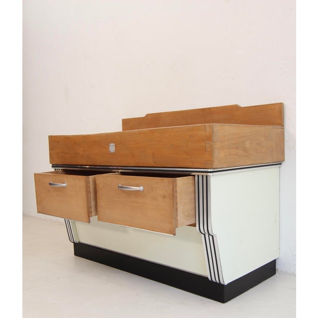 Mid-Century Modern Art Deco Streamlined Butcher's Block, 1930s For Sale - Image 13 of 18