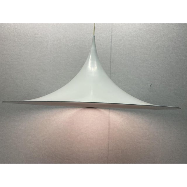 Large White Semi Ceiling Lamp by Claus Bonderup & Torsten Thorup for Fog & Mørup, 1960s For Sale - Image 17 of 18