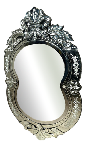 Vintage Venetian Etched Wall Mirror