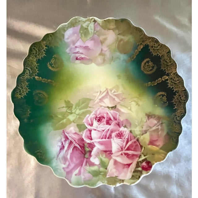 Antique Hand Painted Austrian Porcelain Plate #5806 Memorial Day Sale $30 For Sale - Image 10 of 11