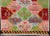 Red Mid 20th Century Vintage Turkish Kilim With Bright & Colorful Geometric Diamond Design For Sale - Image 8 of 12