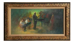 William Harnden, Conductor and Singer, Oil on Board