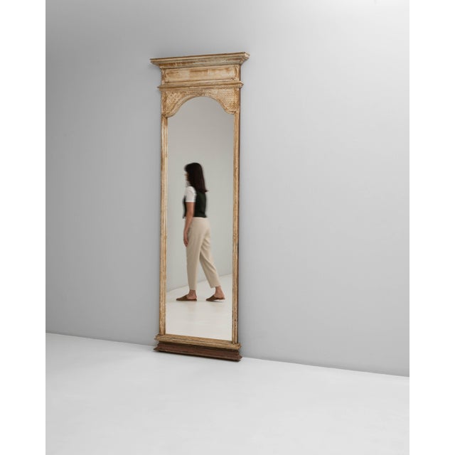 19th Century 19th Century French Gustavian Floor Mirror with Arched Crest For Sale - Image 5 of 18