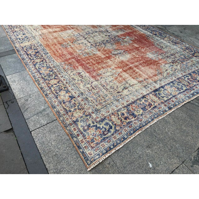 Turkish 1960s Vintage Turkish Rug-7’3’x10’2" For Sale - Image 3 of 4