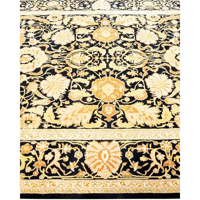Solo Rugs Mogul, One-of-a-Kind Hand-Knotted Area Rug in Black, 5' 10" x 9' 1" For Sale - Image 4 of 8