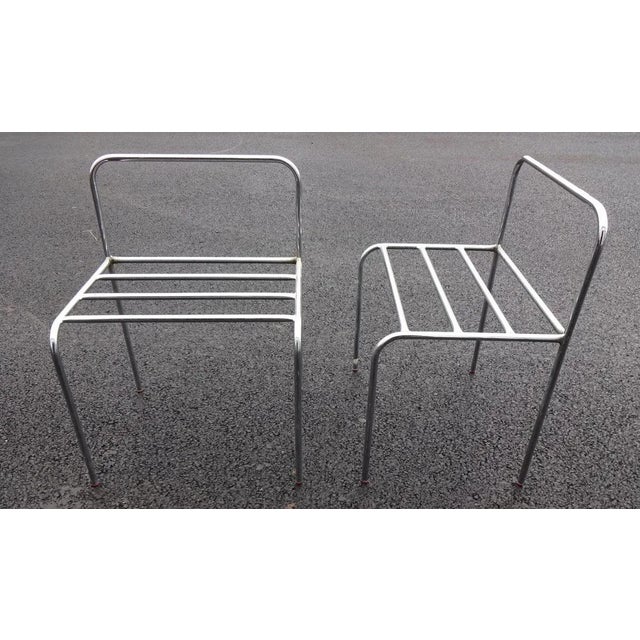 Stackable Chromed Metal Side Chairs, 1970s, Set of 6 For Sale - Image 6 of 8