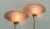 Stepped Glass Salmon Pink and Brass Glass Wall Lamps, 1980s, Set of 2 For Sale - Image 4 of 12
