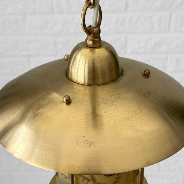 Metal Vintage Scandinavian Lantern Pendant Lamp by Edvard Hagman, 1940s For Sale - Image 7 of 11