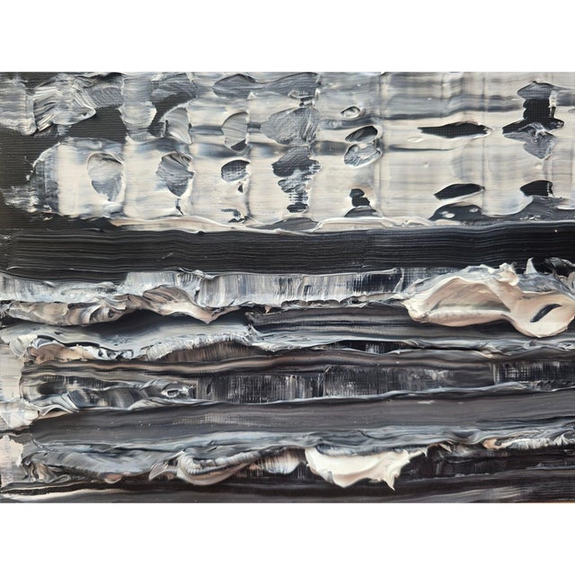 Emotional Topography — Horizon (No. 1) | Original Black & White Abstract Seascape by Diane Grant For Sale - Image 6 of 13