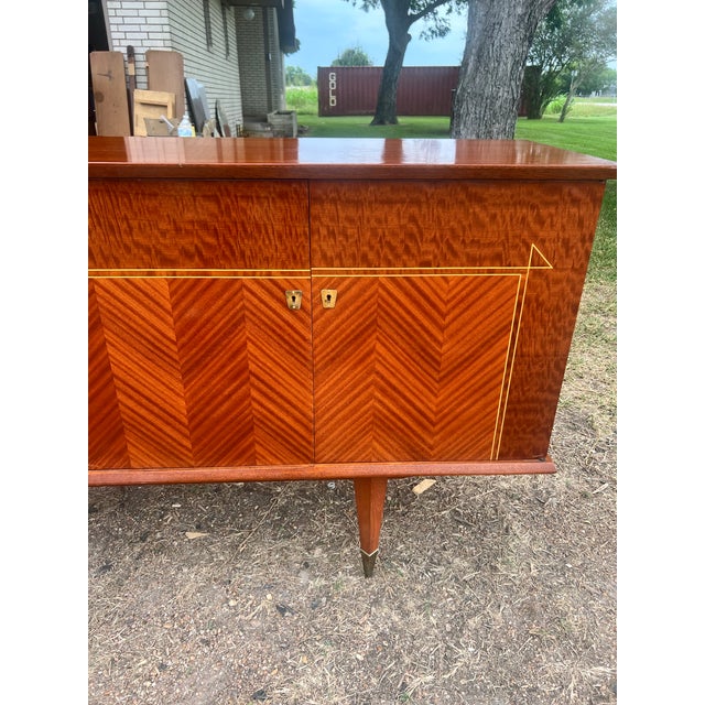 Wood French Mid-Century Modern 1960's Mahogany Sideboard For Sale - Image 7 of 12