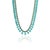 Metal Contemporary 47.9ct Turquoise, Emerald & 2.1ct Diamond 14k White Gold Wedding Necklace For Sale - Image 7 of 17
