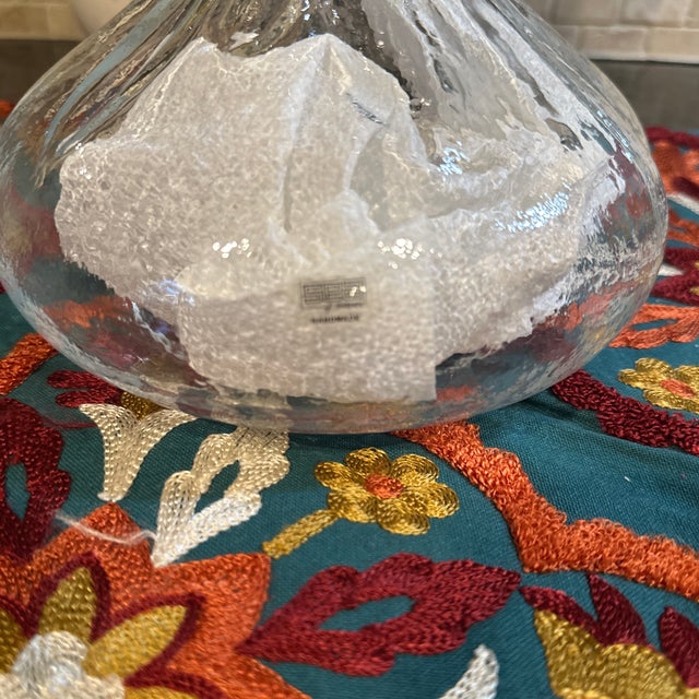 Glass Mid-Century Vintage Handblown, Vase or Decanter For Sale - Image 7 of 10