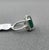 Green 9.07 Ct Natural Emerald & Diamond Ring Size 6.5 For Sale - Image 8 of 9