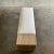 Elm Wood Bench With Linen Upholstery - Off Center For Sale - Image 4 of 9