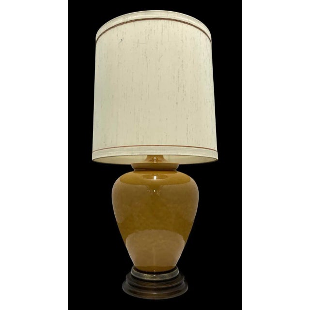 Large Frederick Cooper Crackle Glazed Porcelain Ginger Jar Table Lamp and Frederick Cooper Barrel Shade - a Pair For Sale - Image 13 of 13