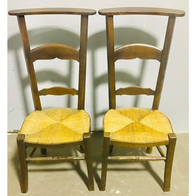 Wood Vintage Mid Century Shaker Shawl Chairs- a Pair For Sale - Image 7 of 12