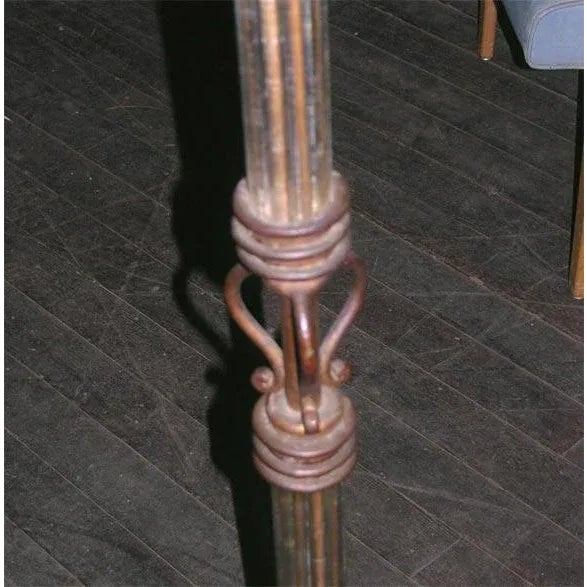 French Gilt Wrought Iron Floor Lamp For Sale - Image 4 of 7